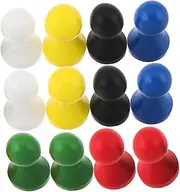 Milisten 12pcs Pieces Colorful Wooden Pawn Game Pieces for Board Games Compatible with Checkers Flight Chess and Go Chess Tabletop Accessories for Family Fun and Versatile Gameplay