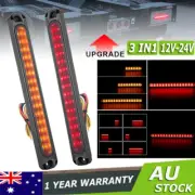Pair LED Tail Lights 3IN1 Stop Brake Indicator Lamp Slim UTE Truck Trailer Light