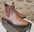 RM Williams Comfort Craftsman 9.5US 8.5H Mens Leather Boots Saddle Brown New!