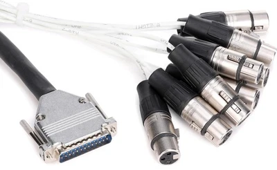 Pro Co DA88XF-15 8-channel DB25 to XLR Female Snake - 15'