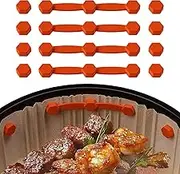 Air Fryer Magnet Silicone Buckle for Holding Down Air Fryer Parchment Paper, Magnetic Silicone Air Fryer Liner Holders,Lock Disposable Liners Safely & Prevent Paper to Burn (4pcs)