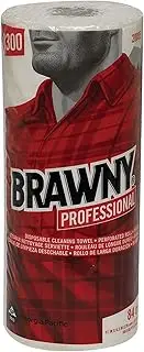 Brawny 20085 Perforated Wipes, 11-Inch x8-5/16-Inch, 84 Shts/Roll, 20/CT, White
