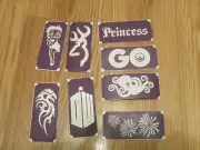 RANDOM SELECTION Glitter tattoo Henna Airbrush Stencils Body Art Stencil LARGE