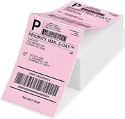 Phomemo 4x6 Label Paper, Compatible with Phomemo 241bt, D520BT, B246D Printer, Label Printer for Shipping Labels for Business, Parcel, Office - 500 Sheets (Pink)
