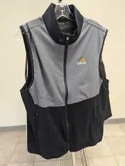 NWT MEN'S DUNNING GOLF FULL ZIP VEST, SIZE: L, COLOR: HALO/WHITE (M6)