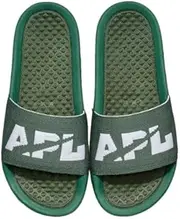 [APL] Athletic Propulsion Labs Women's Big Logo Techloom Slide, Great Green/White, 7, Great Green/White, 7