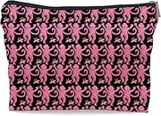 Ayxvt Preppy Makeup Bag-FT, Black Pink