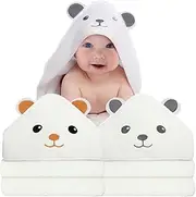 ROXANEPIG 2 Pack Hooded Baby Towel - Premium Soft Bath Towel for Babie, Newborn, Infant - Ultra Absorbent, Natural Baby Stuff Towel for Boy and Girl