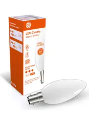 GE 4.7W LED Opal SBC Candle Warm White Globe