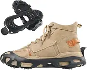 [Generic] Ice Crampons for Boots - Outdoor Anti-Slip Ice Crampons - Winter Portable Snow Grippers, Walk Traction Cleats for Sneakers, Boots