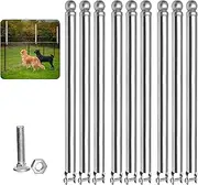 1-3/8" Chain Link Fence Post Height Extender for Dogs,Heavy Duty Fence Extension Height Privacy,25" in Height Fence Extender for Dogs,Fence Post Extension Prevent Dogs/Deer Jumping Fence 9-Pack