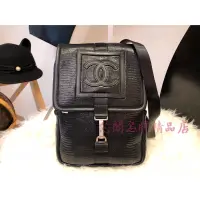 在飛比找蝦皮購物優惠-※芯閣名牌精品店※ CHANEL 二手正品 黑色牛皮 休閒系