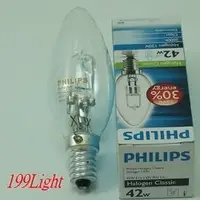 在飛比找PChome商店街優惠-【199Light】燭型省電鹵素燈 飛利浦 PHILIPS 