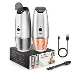 Electric Salt and Pepper Grinder Set: - Electric Salt and Pepper Shakers Rech...