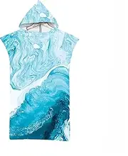 Adult Hooded Beach Towel Bathrobe Changing Towel Robe Towel Poncho Blanket for Beach Surfing Swimming Bathing Wetsuit Changing