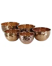 MegaChef Hammered Bubble Texture 5pc Stainless Steel Serving Bowl Set