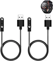WUNIAK Charging Cable for Gravity C25 1.43" AMOLED Smartwatch, Magnetic USB Flexible Charging Cable Accessories for Gravity C25 1.43" AMOLED Smartwatch,(2 Pack)