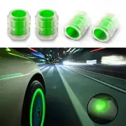 4x Universal Glow In Dark Car Tire Valve Cap Luminous Tire Valve Stem Caps Cover