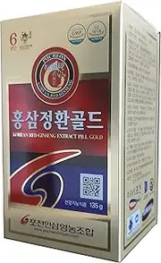 Pocheon 135g Korean Red Ginseng Roots 68% Extract Pills Gold, 6years