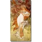 Alphonse Mucha Poster Art Tile Mural PT06614. 24 x 48 (18) 8x8 tiles