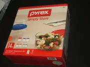 Pyrex Storage Container Simply Store 14 PC Glass Storage 14 Pcs Set (Y376)