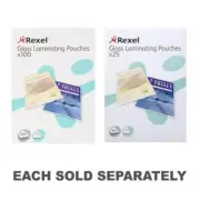 Rexel Gloss Laminating Pouches A4 Durable Brilliant Finish Rounded Corners