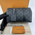 二手LV 路易威登 CITY KEEPALL M45936 黑花枕頭包 斜挎包 男士側背包/肩背包