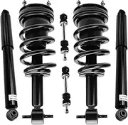 6 PCS Suspension Kit，Front Struts Sway Bars Rear，W/O Electronic Suspension，Compatible For Chevy GMC Silverado Sierra 1500 2007-2013
