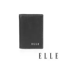 在飛比找momo購物網優惠-【ELLE HOMME】ELLE 真皮2卡1窗格 名片夾/卡