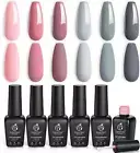 Gel Nail Polish 6 Colors Wedding Gel Polish Set- Nails Nude Gray Pink Nail Polis