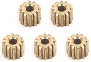 Veulrn 5Pcs 12T Brass Pinion Gear Motor Gear for D12 D42 1/10 RC Car Upgrade Parts Spare Accessories