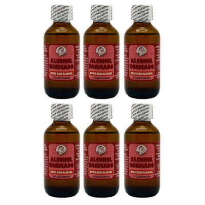 Dr Sana Boric Acid 5% Alcohol Solution Antiseptic. Anti-Acne. 2 oz. Pack of 6