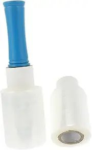 BCOATH Packaging Sticky Film Roll Stretch Film Comfortable Handle 10cm x 150m for Moving Luggage Wrap Shrink Wrap