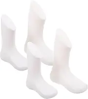 COLLBATH 4pcs Baby Plastic Foot Mold Sock Mannequin Foot Display Retail Foot Model Mannequin Foot Display Mold Mannequin Foot Models Booties Display Model Child Foot Shoes White Toddler