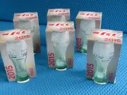 6 x MCDONALDS GLASS NEW IN BOX 2015 COCA COLA CLEAR COKE COLLECTABLE 100 YEARS
