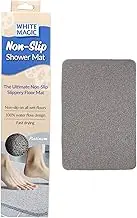 White Magic Non-Slip Shower Mat – 60 x 40 cm, Anti-Slip, Fast Drying, 100% Water Flow Design, Durable & Machine Washable – Ideal for Showers, Bathtubs, Bathrooms, and Boats (Platnium)