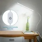 HG USB Clip-on Desk Lamp White Lighting Touching Control Dimmable LEDs Reading L