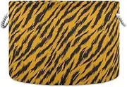 Yoogain Animal Skin Leopard Yellow Black storage basket and waterproof dirty clothes hamper with sturdy handle organizing Decorativas linen for store quilt shelf