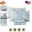 Elegant King Size Cotton Sheet Set with Paisley Print - 100% Durable Fabric