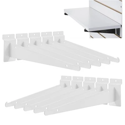 10Pack Slatwall Shelf Brackets,6 inch Slatwall Bracket for Shelves