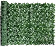 [Provecta] Artificial Hedge Ivy Leaf Garden Fence Wall Privacy Balcony Screening Trellis,Outdoor & Indoor Garden Fence,Plastic Plants for Garden,Wedding Wall,Backyard(1x3M)