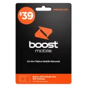 AUSTRALIAN BOOST $39 PREPAID MULTI FIT SIM CARD PACK 3G 4G 5G NORMAL NANO MICRO
