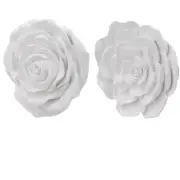 A&B Home 78732-WHIT-DS Floral White Wall Accent
