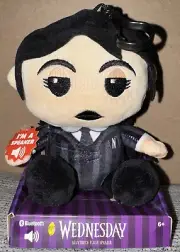 Bitty Boomers Wednesday The Addams Family Plush Bluetooth Speaker New Netflix 5"