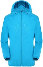 [Generic] Mens Lightweight Softshell Jacket Windproof Packable Rain Jacket Full Zip Hooded jackets for Cycling Travel Hiking