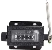 Chazcool 5 Digit Tally Counter, 0-99999 Resettable Manual Hand Mechanical Clicker, Manual Clicker with Metal Finger Ring Hoop Holder