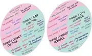 HOODANCOS 2Pcs Calming Emotions Wheel Sticker and Emotion Wheel Decals for Laptop Notebook Fridge Decor Feeling Wheel Stickers for Emotional Awareness