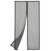 Pillar 160 x 200cm Black Magnetic Flyscreen Door Curtain