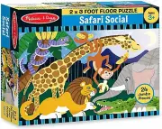 Melissa & Doug - Safari Social Floor Puzzle 24pc
