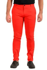 Hugo Boss Men's "Heldor183" Red Flat Front Pants US 32R IT 48